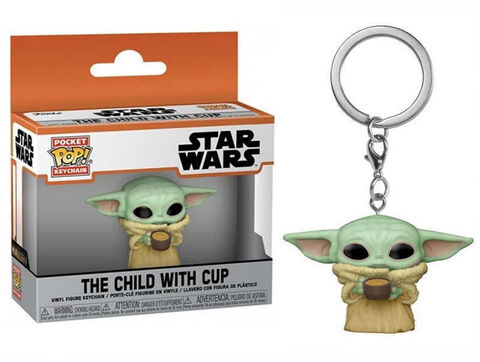 Porte Cles Funko Pop! - Star Wars - Mandalorian- Child W/cup